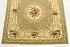Unique Loom Versailles Collection Traditional Classic Floral Motif Area Rug (4' 0 x 4' 0 Square, Green/ Ivory)