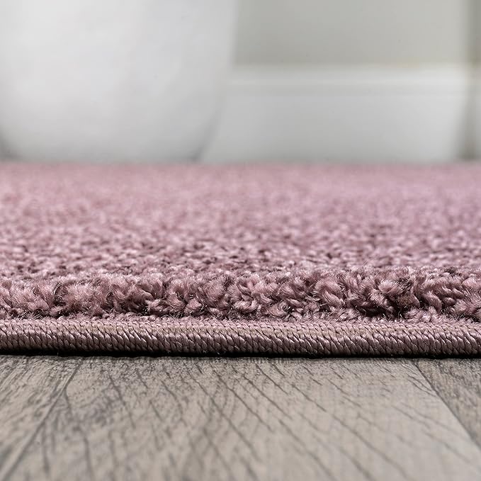 JONATHAN Y Haze Solid Low-Pile Light Purple Indoor Area Rug 9x12, Coastal,Bohemian,Minimalist,Classic, Easy-Cleaning for Living Room,Bedroom,Kitchen,Pet Friendly,Non-Shedding (SEU100R-9)