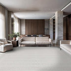 Micro Loop Indoor Rug White 9x12 Boho Geometric Neutral Area Rugs for Living Room Soft Luxury Modern Low and High Pile Durable Stain Resistant Non-Shedding Indoor Area Carpet 9 x 12