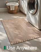 LUMI Handwoven Jute Door Mat, Non-Slip Durable Entryway Mat with Anti-Slip Mat for Hard Floor, Front Door Mats for Home Entrance, Patio, 24"x36", Knit Jute