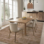 RUGSREAL Modern Area Rug 4x6 Indoor Non-Slip Solid Color Dining Room Throw Rug Washable Bedroom Rug with Rubber Backing Contemporary Large Floor Carpet for Bedroom Living Room Kitchen, 4' x 6' Taupe