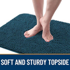 OLANLY Dog Door Mat for Muddy Paws 59x20, Absorbs Moisture and Dirt, Absorbent Non-Slip Washable Doormat, Quick Dry Chenille Mud Mat, Entry Indoor Entryway Carpet for Inside Floor, Atlantic Blue