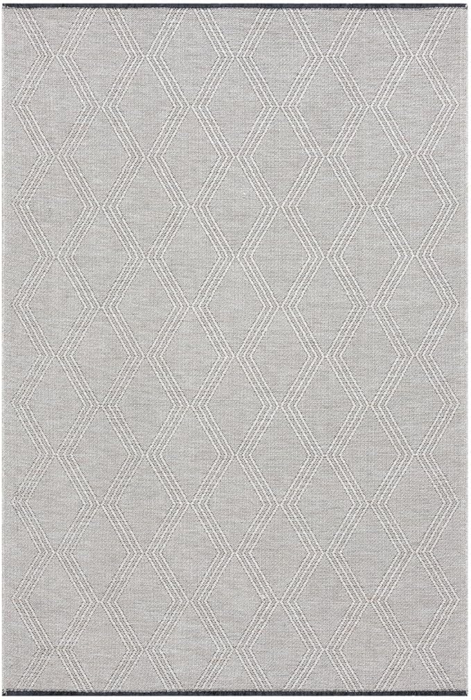 LUXE WEAVERS Modern Farmhouse Beige 6x9 Washable Area Rug, Anti-Slip Diamond Pattern Carpet