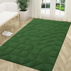 OLANLY Door Mats Indoor, Non-Slip, Absorbent, Dirt Resist, Entrance Washable Mat, Low-Profile Inside Entry Doormat for Entryway (71x47 inches, Green)