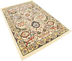 Unique Loom Espahan Collection Area Rug - Cape Cod (4' 1" x 6' 1" Rectangle, Cream/ Black)
