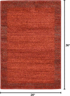 Rugs.com Angelica Collection Rug – 2' x 3' Terracotta Medium Rug Perfect for Entryways, Kitchens, Breakfast Nooks, Accent Pieces