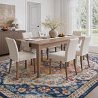 tchdio 5x7 Area Rugs for Living Room, Vintage Non Slip Washable Rug, Soft Low Pile Area Rug Large Floor Indoor Carpet for Bedroom, Dining Room, Office (Multi, 5'x7')