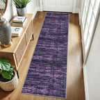 2x8 Modern Abstract Runner Rug for Hallways, Purple White Super Soft Hallway Decor Kitchen Rugs with Non-Slip, Non-Shedding Washable Rug for Entryway Bedroom Indoor