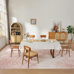 WITSHOCK Pink Rugs 10x12 for Bedroom Girls,Floral Modern Distress Print Pattern Carpet for Living Room Dining Room,Stain Resistant Anti Slip Backing Rugs for Kids Room Nursery Playroom,Light Pink