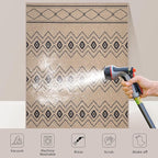 Tangsoo Easy Jute 2x3 Outdoor Rug,Non Slip Small Machine Washable Rug for Entryway,Ultra Thin Mat Boho Non Shedding Indoor Capet for Kitchen Bedroom Front Door Entrance