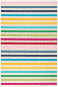 Dash and Albert Rainbow Machine Washable Area Rug - 5' x 8' Multicolor Stripe Washable Accent Rug - Durable, High Traffic Areas Kitchen, Mudroom, Hallways