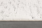 Beverly Rug Micro Loop Area Rug White/Gray 8x10 Abstract Modern Luxury Brushstroke Durable Soft Indoor Rugs for Living Dining Room Office Stain Resistant Non Shedding Casual Indoor Carpet 8 x 10