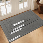 LEKEEPGO Door Mat 24"x47", Non Slip Door Mat Indoor Entrance, Rubber Backing Indoor Door mat Washable Absorbent Low-Profile Doormat Front Entryway Entry Resist Dirt Inside Door Mats, Khaki
