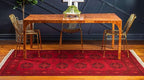 Unique Loom Tekke Collection Over-Dyed Saturated Traditional Torkaman Area Rug (8' 0 x 11' 0 Rectangular, Red/Black)