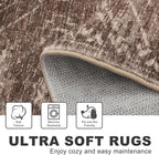 KILOCOCO Hallway Runner Rug 2'x8' Runners for Hallways Washable Runner Rug Non Slip Laundry Room Rug Low-Pile Rug Runner for Bedroom Kitchen Living Room Boho Rug, Rust Red