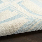 Nourison Home Nordic Ivory Blue 2' x 6' Area Rug - Easy Clean, Non Shedding, Bed Room, Living Room, Dining Room, Kitchen (6' Runner)