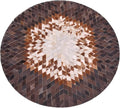 Round Area Rug – Soft and Durable Floor Mat for Living Room, Bedroom, or Entryway – Non-Slip Modern Carpet for Home Decor & Interior Styling(Tan&White 10X10)