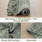 Collive Long Hallway Rug 2.6' x 10' - Washable Indoor Olive Green Cream Braided Woven Kitchen Rugs Low-Profile Door Floor Carpet for Bedroom Doorway