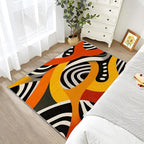 Abstract Rug - 8x10 Rug,Retro Pop Art Colorful Area Rugs,Hippie Aesthetic Funky Non Slip Shed Resistant Extra Large Carpets Home Decor #C104