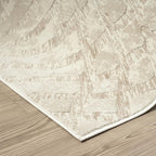 Abani Terra Cream Area Rug for Living Room, Bedroom - Rustic Modern Pattern - 2' x 3' - Durable & Easy to Clean