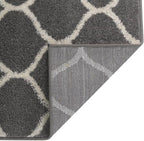 Rugs.com Lattice Frieze Collection Rug – 4' x 6' Dark Gray Medium Rug Perfect for Living Rooms, Large Dining Rooms, Open Floorplans