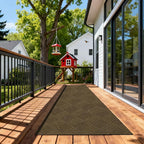 jxgzyy Runner Rug 3'11" x 9'10", Commercial Front Door Mat, Heavy Duty Indoor Outdoor Doormat, Outdoor Mats for Entrance, Non-Slip Entry Mat for High Traffic Area