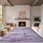 Abstract 6x9 Area Rug for Living Room Dining Room Home Office Bedroom Purple Grey