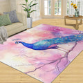 Peacock Rugs for Living Room - 6x8 Rug, Fantasy Peacock Area Rugs for Bedroom, Peafowl Rug, Girls Room Washable Carpet, Aesthetics Carpet - Peafowl Home Decor & Gifts
