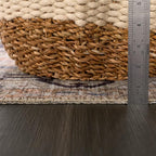 Bloom Rugs Washable 9' x 12' Rug - Orange/Blue/Beige Traditional Area Rug for Living Room, Bedroom, Dining Room, and Kitchen - Exact Size: 9' x 12'