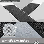 BEQHAUSE 2x3 Entryway Rug Indoor Door Mat Non-Slip Washable, Hallway Rugs Absorbent & Stain Resistant Hall Carpet Runner Rugs for Entryway, Front Door Floor Mats Laundry Room Rugs for Entry, Black