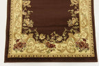 Unique Loom Versailles Collection Traditional Classic Floral Motif Area Rug (2' 7 x 10' 0 Runner, Brown/ Ivory)