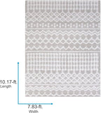 Livabliss Hapsburg Moroccan Shag Area Rug, 7'10" x 10'2", Light Gray