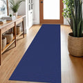 Braided Runner Rug 2x7 Ft Washable Runners for Hallways Kitchen Runner Rug Rubber Backed Cotton Entryway Runner Indoor, Woven Floor Carpet for Hall Kitchen Bedroom, Royal Blue/Navy