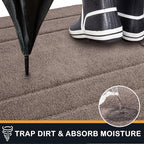 PURRUGS Dirt Trapping Door Mat 24" x 35.5", Non-Slip/Skid Machine Washable Entryway Rug, Dog Doormat, Super Absorbent Welcome Mat for Muddy Wet Shoes and Paws, Grayish Brown