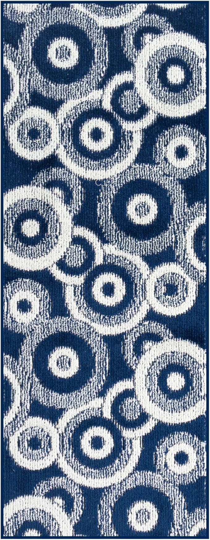 Custom Size Blue Hallway Runner Rug | Cut to Length 2'3" x 12' (Runner) | Non-Slip & Machine Washable | REMNAZ