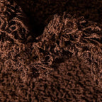 Unique Loom Solid Shag Collection Area Rug (5' 3" Round, Chocolate Brown)