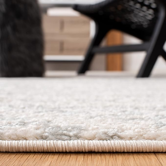 SAFAVIEH Tulum Collection Runner Rug - 2' x 19', Ivory & Light Grey, Moroccan Boho Tribal Design, Non-Shedding & Easy to Clean, Ideal for Living Room, Hallway, Foyer, Bedroom (TUL272G)
