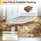 Washable Area Rugs 9'x12' Non-Slip Modern Abstract Soft for Living Room Entryway Bedroom Nursery, Print Pattern, Brown Tan Beige Coffee