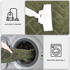 PURRUGS Dirt Trapping Door Mat 32" x 47", Non-Slip Machine Washable Entry Rug, Shoe Scraper, Dog Doormat, Super Absorbent Welcome Mat for Front & Back Door, Muddy Wet Shoes & Paws, Sage Green