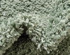 Unique Loom Davos Shag Collection Area Rug - Solid (2' Round, Sage)
