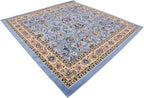 Unique Loom Sialk Hill Collection Area Rug - Washington (8' Square Light Blue/Navy Blue)