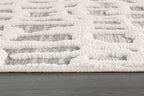 Beverly Rug Micro Loop Area Rug Gray/White 5x7 Abstract Modern Luxury Irregular Grid Durable Soft Indoor Rugs for Living Dining Room Office Stain Resistant Non Shedding Casual Indoor Carpet 5 x 7