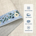 GarveeHome Washable Rugs for Living ROM 8 x 10 Large Area Rug Farmhouse Floral Bordered Bedroom Carpet Indoor Non-Slip Nursery Mat Soft Non Shedding Stain Resistant Carpet for Dining Room, Beige