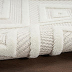 Nourison Home Versatile Ivory White 7' x 10' Area Rug - Easy Clean, Non Shedding, Bed Room, Living Room, Dining Room, Kitchen (7' x 10')