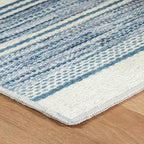 Dash & Albert Ellington Stripe Blue Machine Washable Rug, 4 X 6 Feet, Blue Stripe Pattern