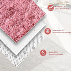 Fluffy Rugs for Living Room, Soft Shaggy for Bedrooms, Blush Area Rug for Bedroom, Cozy Fuzzy Carpet for Kids, Perfect Indoor Decor for Boys and Girls 6x9 Feet