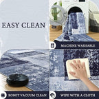 LOCHAS Washable Runner Rugs for Hallway, 2x8 Non Sip Soft Rug for Bedroom Entryway Kitchen Laundry Room, Long Abstract Carpet for Indoor Floor Bedside, Geometric Vintage Home Decor, Pet & kid Friendly