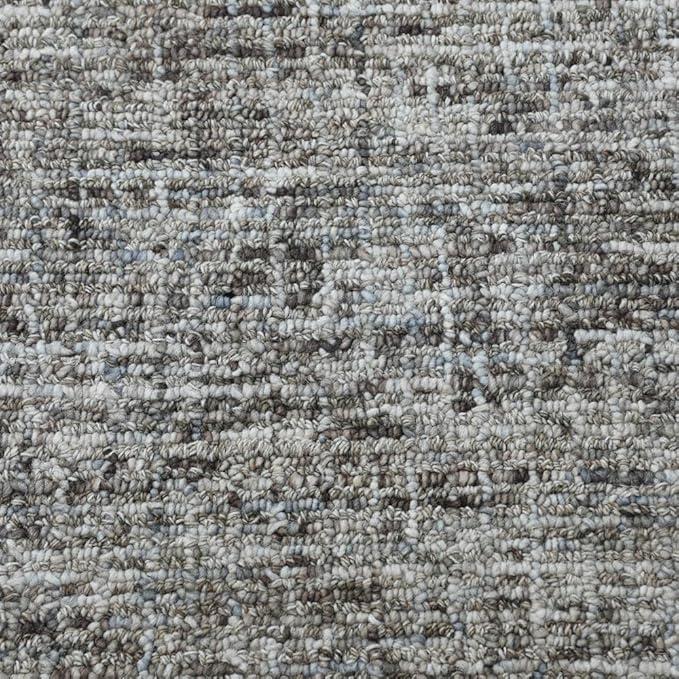 Hand Tufted Wool ECO-Friendly Area Rugs - 8'x8', Round Shape, Dark Brown & Beige, Solid Plain Design, High Pile Thick Handmade Area Rugs for Living Room, Bed Room (KWC111)