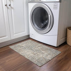 Addison Rugs Chantille ACN591 Beige 1'8" x 2'6" Indoor Outdoor Area Rug, Easy Clean, Machine Washable, Non Shedding, Bedroom, Living Room, Dining Room, Kitchen, Patio Rug