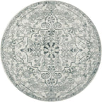 Lahome Round Rug 4ft, Soft Rug for Bedroom Machine Washable Office Circle Rug, Bohemian Medallion Non-Slip Non-Shedding Low Pile Printed Indoor Carpet for Kitchen Laundry Bathroom, Beige
